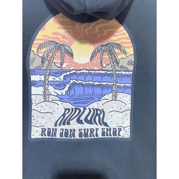 Rip Curl Ron Jon Surf Shop Jacket Men's Medium Zip Up Black - Picture 6 of 7